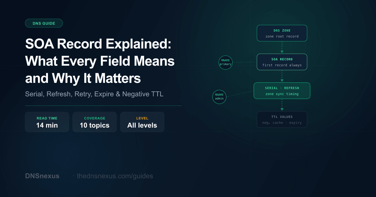 SOA Record Explained: Fields, Serial & TTL Values | DNSnexus